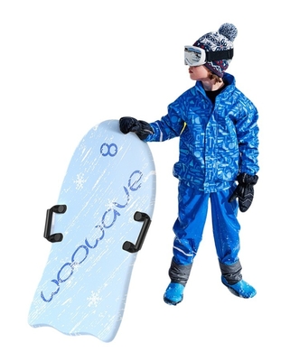 36 Zoll Schneeschlitten für Kinder Ski Kid Schneeschlitten mit zwei Griffe Leichtgewicht und PE-Kern