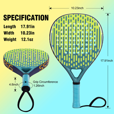 Paddelform Runde Form Woowave Design OEM Kohlenstofffaser Padel Schläger für Sport