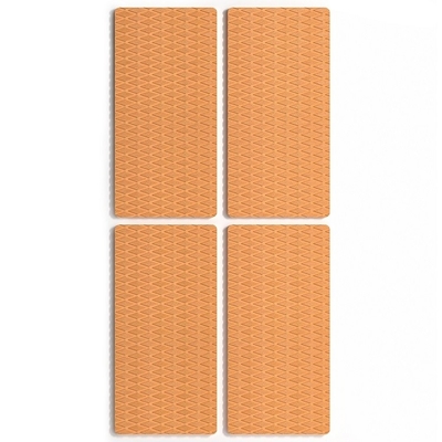 WOOWAVE 4 Packung Schiebefeste Traktionspolster EVA Schiebefeste Schaumpolster Deck Grip Mat mit 3M Kleber Braun