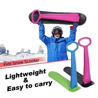 92cm Länge Schnee-Scooter für Kinder Langlebiges Kunststoff-Ski-Schlitten Klapp-Kick-Scooter