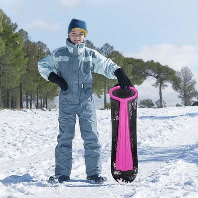 92cm Länge Schnee-Scooter für Kinder Langlebiges Kunststoff-Ski-Schlitten Klapp-Kick-Scooter