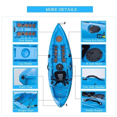 angepasste Farben und einziges Fischerkajak für das Bootfahren aus LLDPE/HDPE-Material