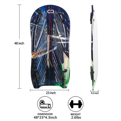 Kinder-Snowboard mit Griff und Seil BLUE Schaumstoff Kunststoff Schnee Schlitten zum heißen Winterverkauf