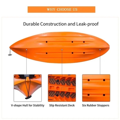 270*78*40cm HDPE Kunststoff Transparentes Kanu/Kajak für Wassersport und Fischerei