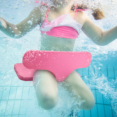 Klappbare rosa TPE-Poolschwimmer für Kinder Woowave Design Schwimmbad Wasser Sattel