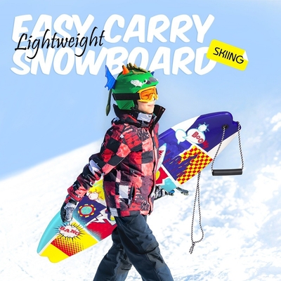 Outdoor Freestyle Ski-Spielzeug Snowboard-Scooter 41,7 Zoll mit Pull Seil und Handgriff