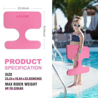 Klappbare rosa TPE-Poolschwimmer für Kinder Woowave Design Schwimmbad Wasser Sattel