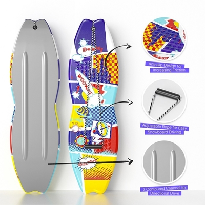 Outdoor Freestyle Ski-Spielzeug Snowboard-Scooter 41,7 Zoll mit Pull Seil und Handgriff