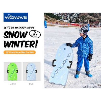 36 Zoll grünes PE-Schaum-Schnee-Schlitten für Winter-Ski-Board Leichtgewicht und langlebig