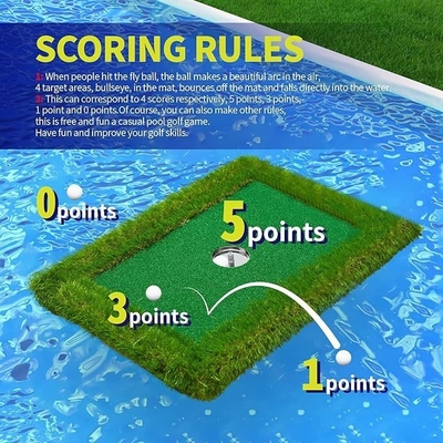 Verwandeln Sie Ihren Pool in einen Golfplatz mit Woowave EVA Floating Green Mat Game Set