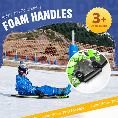 Schneeschlitten mit Handgriff und benutzerdefinierter Farbe leicht zu tragen HDPE Boden 36 Zoll PE Schaumkern