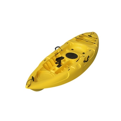 1 Person sitzt auf einem Kajak 2,7 m Länge LLDPE/HDPE Material ideal zum Angeln