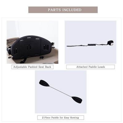 Max Paddler 1 Woowave Rotomolded Boot Fischerkajak mit Paddeln LLDPE Rumpfmaterial