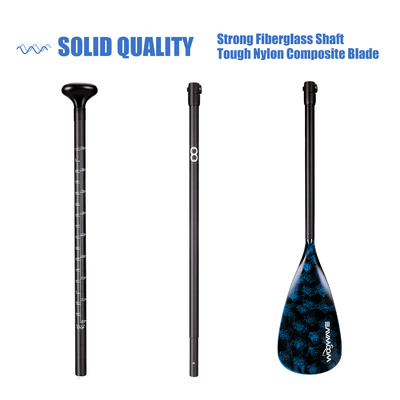 175-222cm Längenverstellbares Paddel für WOOWAVE Stehen Paddelbrett Fischen Ruderboote