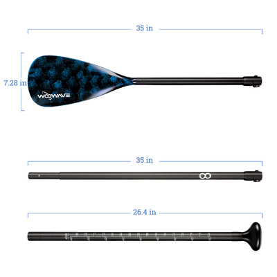 175-222cm Längenverstellbares Paddel für WOOWAVE Stehen Paddelbrett Fischen Ruderboote