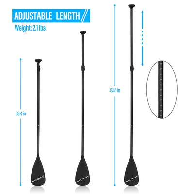 3-teiliges Woowave Aluminium aufblasbares Supp Paddle mit leichtem und verstellbarem Design