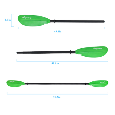 Silk Logo 2 Abschnitte Aluminium Glasfaser Leichtgewicht Paddling Kajak Paddle von Woowave