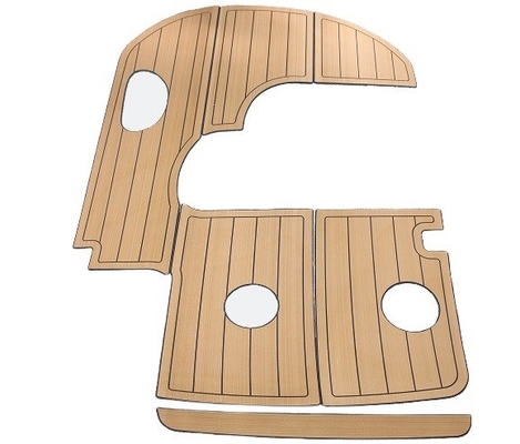 2400mm * 800mm Woowave Marine Boat Decking Modernes Design angepasst mit 3M Klebstoffen