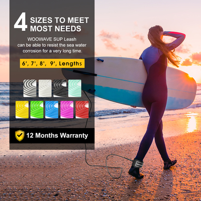 0.16-0.4kg SUP und Kajak Paddle Board Surf Leash mit Einlagenpolster-Armband
