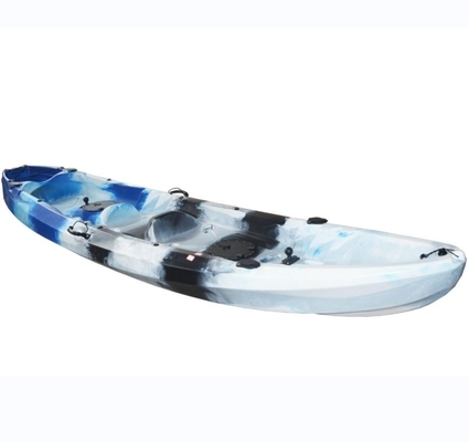 Woowave 2 Personen Fischerkajak HDPE Sitz auf der Oberseite Kajak Kanu 370*87*33cm Paketgröße