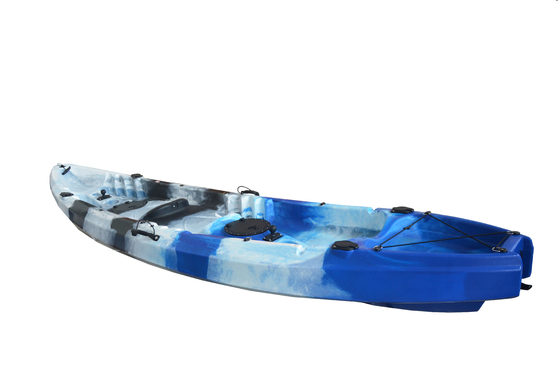Woowave 2 Personen Fischerkajak HDPE Sitz auf der Oberseite Kajak Kanu 370*87*33cm Paketgröße