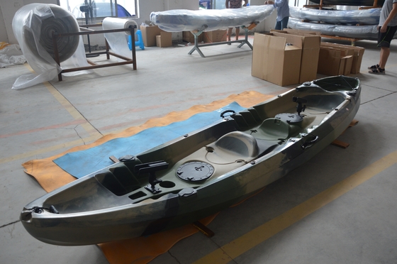 Lastkapazität 300 kg/661 lbs Militär Grün Tandem Kajak für Seen Flüsse Fischen Woowave