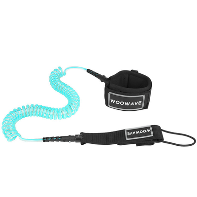 8/10 FT TPU Coiled Surf Leash Gummi Logo für Surfboard und Shortboard