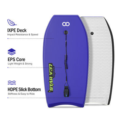 Custom EPS XPE HDPE Bodyboards für Kinder 1,97 Zoll Dicke Dauerhaftes Design