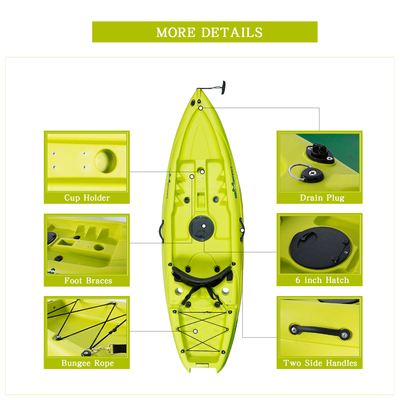 Woowave 2,2m Kinder Kind Sea Kayak Kanu mit Zubehör 14kg/31lbs Paddler Max 1