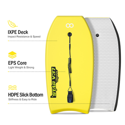 Faltbare Leine Plug WOOWAVE Leichtgewicht 2,14lbs Surfbrett mit Brett Breite 20,9 Zoll