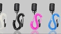 Schwarze Polyurethan-Spule 7ft Surf Leash Polster-Armband für Stehen Paddle Boarding