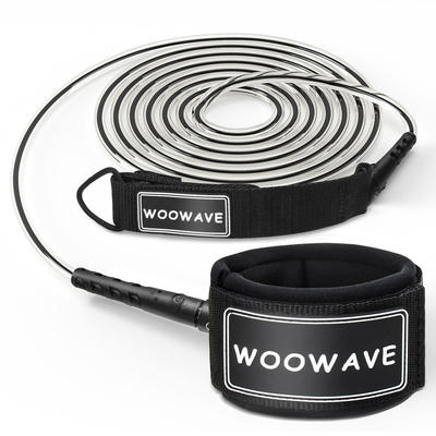 Benutzerdefinierte Farbe Logo Paddle Board Leash Woowave Doppelschwenker TPU Knöchelleinen SUP Surf