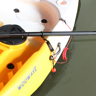 Kautschuk Logo Woowave Mehrfarbiger Fischerkajak Paddelleine mit gewundenem Seil 61.42 Zoll