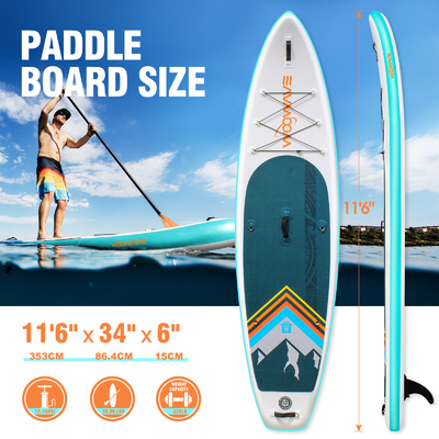 Seen Flüsse Gelegenheit Woowave Aufblasbare Paddel SUP Board mit Sup Leash Zubehör