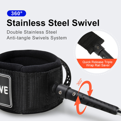 Polyurethan Coil Surfboard Leine für 6'7'8'9'10'11' Länge Surfen und gepolsterte Armband