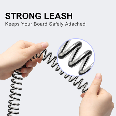 Polyurethan Coil Surfboard Leine für 6'7'8'9'10'11' Länge Surfen und gepolsterte Armband