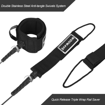 Custom Logo Coiled Leash für Surfen Surfbrett Woowave Upgrade für Windsurfen verwendet