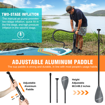 10'2' ISUP aufblasbares Paddleboard für Seen Flüsse Unisex Gelegenheit Anwendbar Menschen