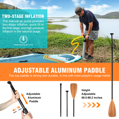 Stand-up-Surf-Race-Board 11'6&quot; aufblasbares Paddle-Board mit Pumpe und 10kg Gewicht