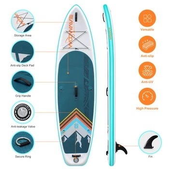 10'2' Woowave End Body Board für Seen Flüsse Surf Leash und Pumpe Zubehör enthalten