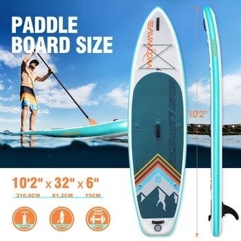 10'2' Woowave End Body Board für Seen Flüsse Surf Leash und Pumpe Zubehör enthalten
