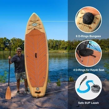 Benutzerdefinierte Farbe Surf Leash Woowave ISUP Bodyboard 10'2 'für Seen Flüsse und Design
