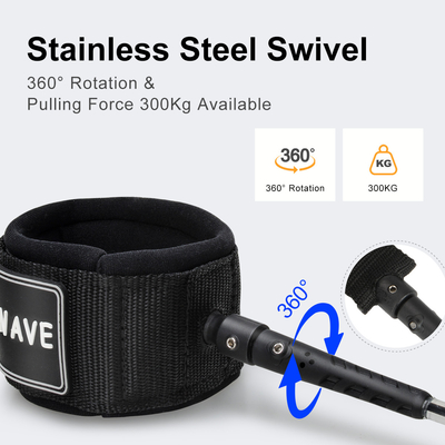 TPU-Gerade Surfleine mit Polyurethan-Spule und einlagig gepolstertem Armband