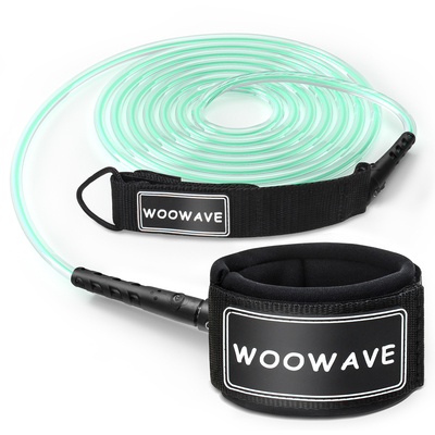 WOOWAVE 11ft SUP Leash Halten Sie Ihr Brett nahe mit Spirale oder gerade Design in Orange