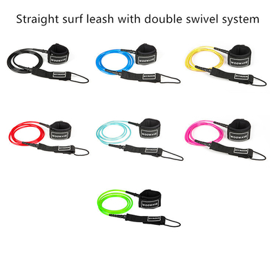 7mm 5ft-10ft Kiteboarding angepasste Farbe SUP Regelmäßige wesentliche Leine mit Seidenlogo