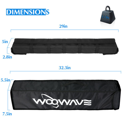 Universal-Auto-Rack für Kajak/Surfbrett Schwarze Ladekapazität 65 kg Kajak/Surfbrett Dachrack