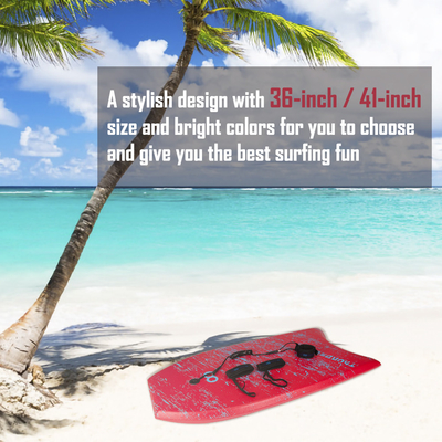 36 Zoll XPE Bodyboard Board für Erwachsene Schaumstoff Surfboard mit EPS Core RED und erschwinglich