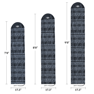 7' 8' 9' Wakesurf Gelegenheit Woowave Surfboard Sock Cover