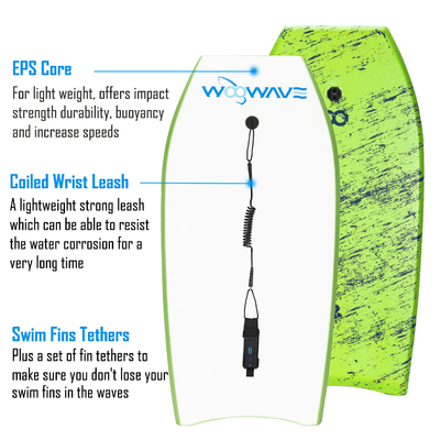 41 Zoll HDPE Schaum Surfboard Surfbrett EPS Bodyboard Board für Kinder Wiegt 1,62 lbs