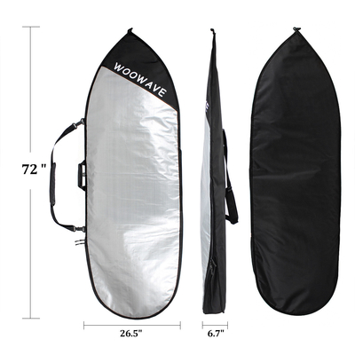Ocean Waters Surfboard-Taschenhülle passt Sechsfuß-Boards mit Flossen und hält sie sicher